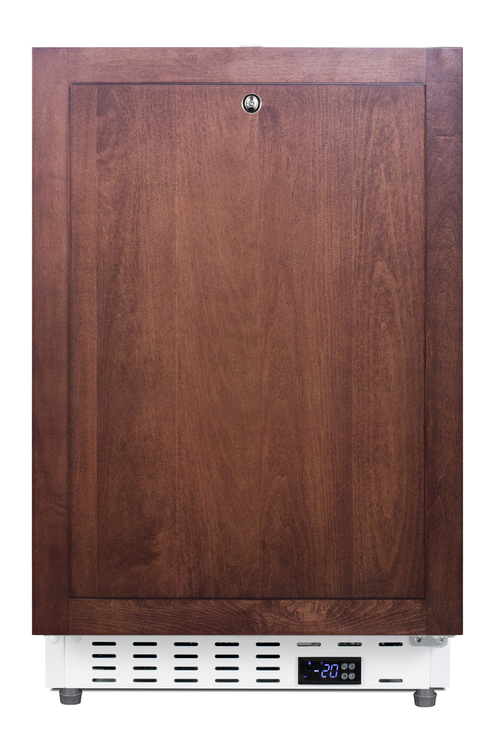Built-in undercounter -25 C ADA compliant all-freezer with panel-ready door, factory installed lock, digital controls, interior baskets, hospital cord with 'green dot' plug, access port, and manual defrost operation